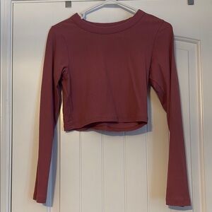 PINK long sleeved cropped shirt, size M